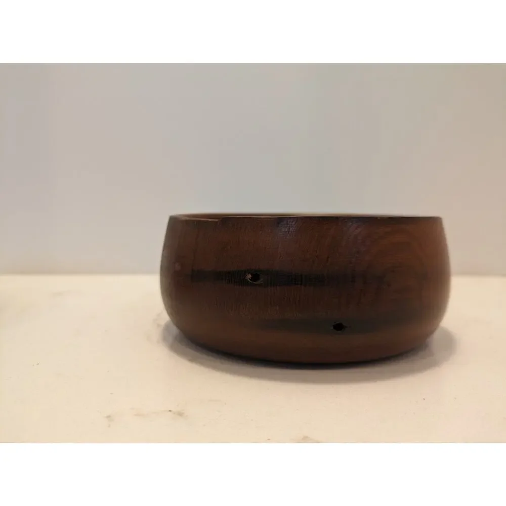 Vintage Handmade Redwood Bowls Set Of 2 Signed And Dated